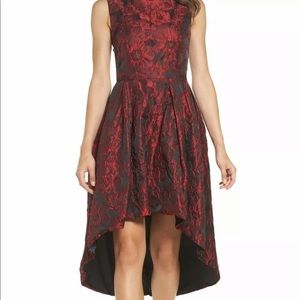 Forest Lily floral dress high low